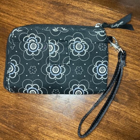 Black Floral Wristlet - Picture 1 of 3